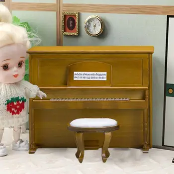 Игрушечное klavir u kući lutka Mini-model Klavira Realno model klavir u kući lutka s visokim imitacija Glazbeni instrument Igračka s tečnim gasom reprodukcije