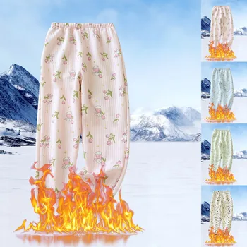 Пижамные hlače Ženske Jesensko-zimske tople фланелевые hlače sa širokim grlom, Free kucni pidžame od gustih koralnog runo velike veličine